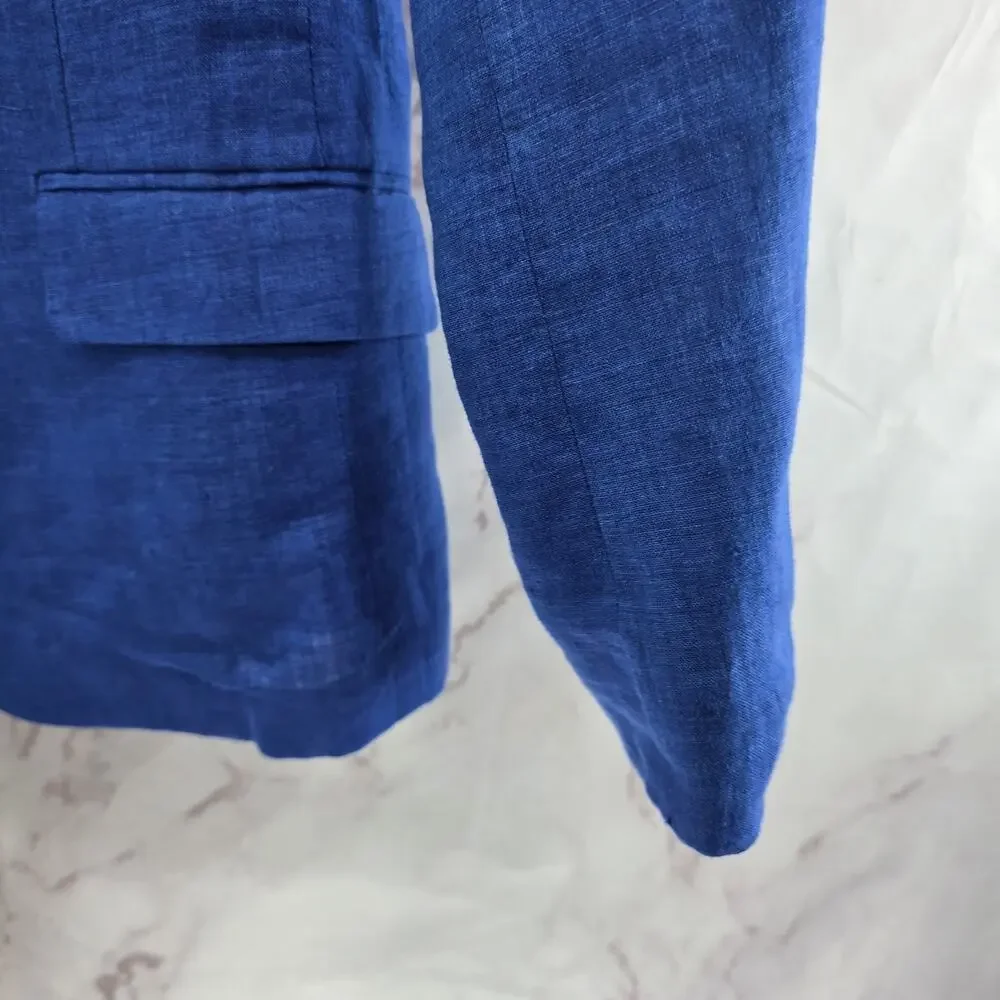 Appaman Blazer Youth 12 Blue Linen Jacket Boys Kids Fine Tailoring
